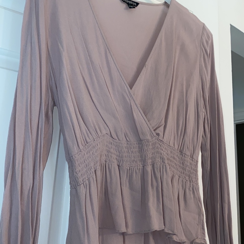 Express smocked waist blouse (M)